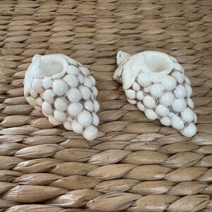 Vintage Red Wing Pottery Grape Cluster Candle Holders #622 1930's - Pair